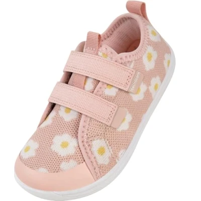 Abbildung von IceUnicorn Kinder Barfußschuhe Breite Zehenbox Jungen Mädchen Hausschuhe Minimalistische Outdoor Traillaufschuhe Walking Schuhe(Nude Pink, 26EU Weit)