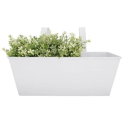 Abbildung von esschert design Blumenkasten, Balkonkasten mit Einhängehaken, Fassungsvermögen 7.5 Liter