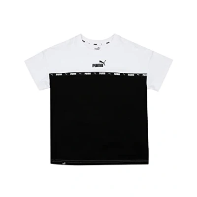 Abbildung von PUMA Mädchen Power Tape Tee G T Shirt, weiß, 116
