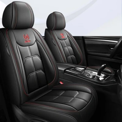 Abbildung von Chifeng Universal Autositzbezüge Auto Vordersitz 2 Stück Set wasserdicht PU Leder Fit für BMW 1 3 5 Series X1 X2 X3 X4 X5 X6