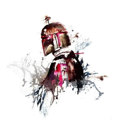 Abbildung von Komar Vliestapete &quot;Star Wars Watercolor Boba Fett&quot;, 250x280 cm (Breite x Höhe)
