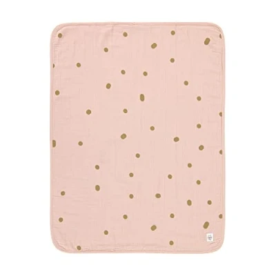 Abbildung von LÄSSIG Mull Babydecke Krabbeldecke Kuscheldecke GOTS zertifiziert/Muslin Blanket 75 x 100 cm Dots powder pink