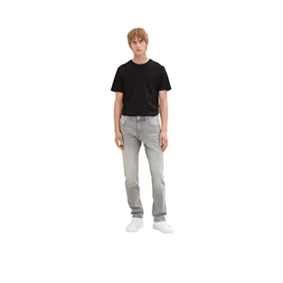 Abbildung von TOM TAILOR Herren 1035651 Josh Regular Slim Jeans, 10218 Used Light Stone Grey Denim, 40W / 32L