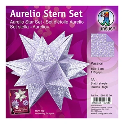 Abbildung von Ludwig Bähr Faltblätter Aurelio Stern Passion 110g/qm 15x15cm silber