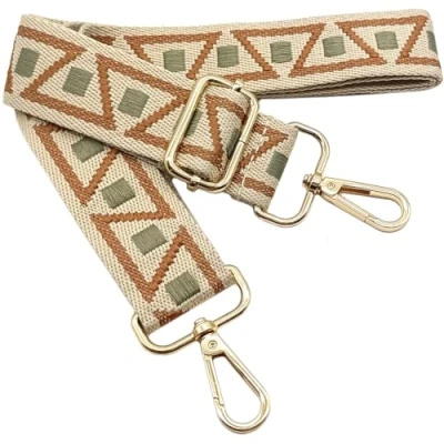 Abbildung von Verstellbarer Schultergurt für Taschen Braun Grün, Taschengurte zum Wechseln, Taschengurt Breit mit Karabiner Gold, 80 130 cm Tragegurt Tasche Damen Schulterriemen, Handtasche, 3.8cm, 1112