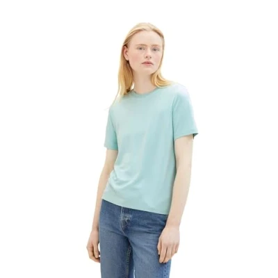 Abbildung von TOM Tailor Denim Tshirt basic, Damen, Größe: Small, Pastel turquoise