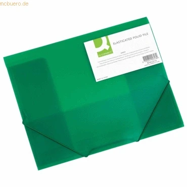 Abbildung von Connect Eckspanner A4 PP mit Einschlagklappen grün