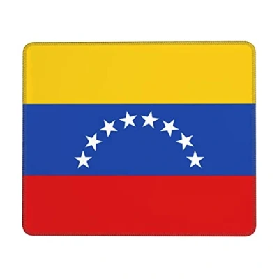 Abbildung von Mauspad mit Flagge von Venezuela, wasserdicht, rutschfest, Gummiunterseite, quadratisches für Computer, Laptop, kabellose Maus, Büro, Gaming