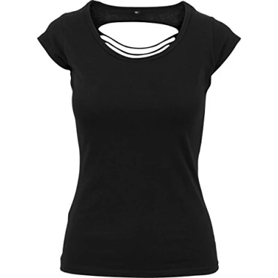 Abbildung von Build Your Brand Damen By042 ladies Cropped Tee T Shirt, Schwarz, M EU