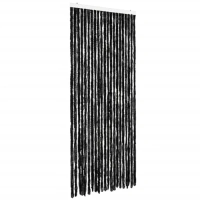 Abbildung von vidaXL Insektenschutz Vorhang Flauschvorhang Plüschvorhang Türvorhang Fadenvorhang Fliegenschutz Wohnwagen Camping Anthrazit 90x200cm Chenille