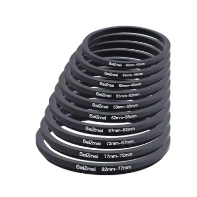 Abbildung von 10Stück Kamera Objektiv Filter Ring,Kamera Step Down Ring Kompatibel für 82mm Kameraobjektiv,82 77/77 72/72 67/67 62/62 58/58 55/55 52/52 49/49 46/46 43.CNC Fertigung