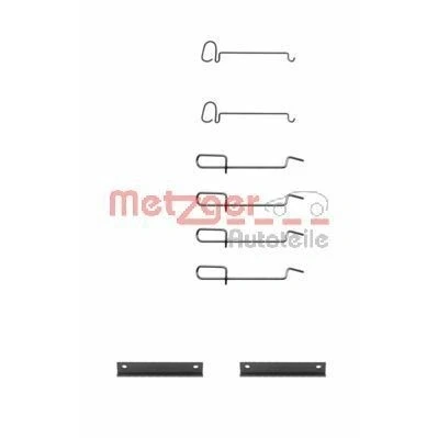 Abbildung von METZGER 109 1070 Zubehörsatz, Scheibenbremsbelag PEUGEOT: 306 Schrägheck, Kombi, RENAULT: Rapid Kastenwagen, CLIO 1