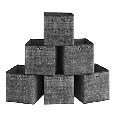 Abbildung von SONGMICS Aufbewahrungsbox Ordnungsboxen (Aufbewahrungsbox, 6er Set, aus Vliesstoff mit Griff)