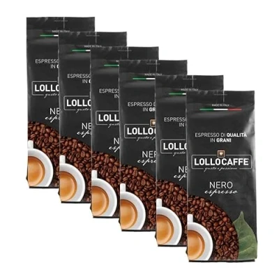 Abbildung von Kaffeebohnen Espresso Schwarz Lollo Caffè 1 kg x 6