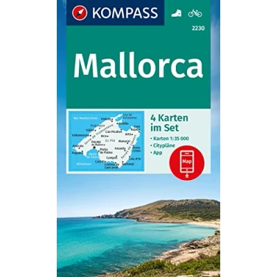 Abbildung von KOMPASS Wanderkarten Set 2230 Mallorca (4 Karten) 1:35.000: inklusive Karte zur offline Verwendung in der App. Fahrradfahren.