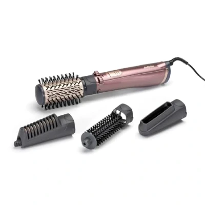 Abbildung von BaByliss Warmluftbürste AS960E Beliss Big Hair, rotierender Heißluftstyler mit 4 Aufsätzen inkl.Tasche