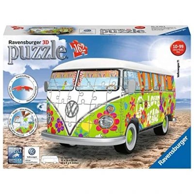 Abbildung von Ravensburger 3D Puzzle Volkswagen T1 Hippie Style 162 Teile