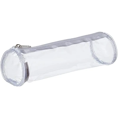 Abbildung von Clairefontaine 8485C Schlampermäppchen (aus Kunststoff, rund, Ø6 x 22cm, ideal für Prüfungen) 1 Stück transparent