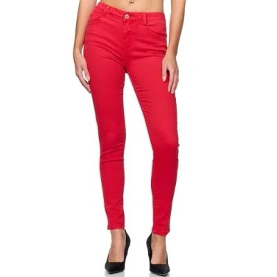 Abbildung von Elara Stretch Jeans Skinny Fit, Damen, Größe: 42, Rot