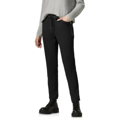 Abbildung von Cecil MIT Zipper Details Stoffhose, Damen, Größe: Lx28, Schwarz