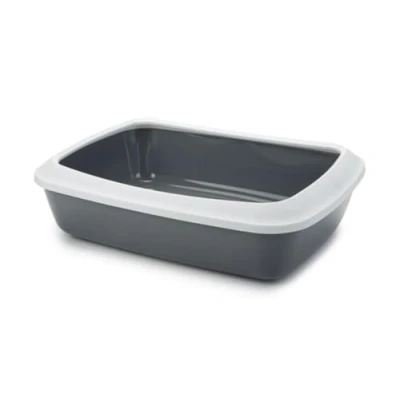 Abbildung von Savic Katzentoilette ohne Haube Iriz mit Rand Grau, 50cm