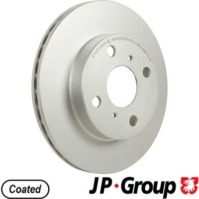 Abbildung von JP GROUP 4863102400 Bremsscheibe Vorderachse 235 18 4 Belüftet beschichtet TOYOTA: Yaris I Schrägheck, Verso