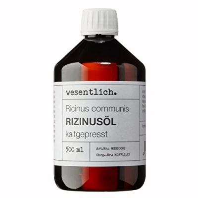 Abbildung von wesentlich. Körperöl Rizinusöl kaltgepresst (500ml) ohne Zusätze von