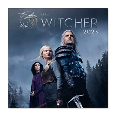 Abbildung von Grupo Erik Wandkalender 2023, The Witcher Jahreskalender Kalender 2023 mit Geschenk Poster, zum Aufhängen, offizielle Lizenz, FSC zertifiziert
