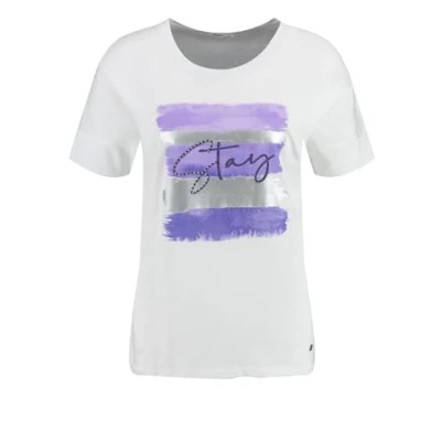 Abbildung von Key Largo WT Brush Round Tshirt print, Damen, Größe: Small, White lilac