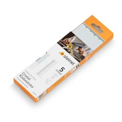 Abbildung von steinel Klebesticks Cristal, 11 mm, Bastelkleber, Klebstoff, Transparent, 60 g, 5 Stück