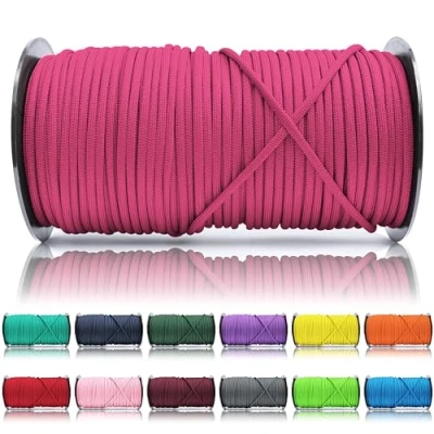Abbildung von Ganzoo Paracord 550 Seil Magenta 4mm Schnur Typ 3, Nylon &amp; Polyester, ideal für Basteln von Hundeleine Halsband Armband/Camping Survival und Outdoor 100 Meter Allzweckseil 7 Innenstränge