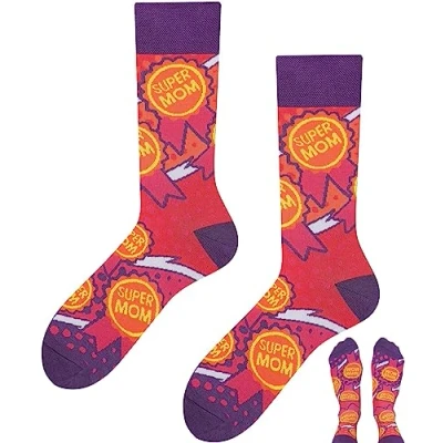 Abbildung von TODO Lustige Socken Damen und Herren, Coole mit Motiv Bunte, Mehrfarbige, Verrückte (39 42, Super Mom)