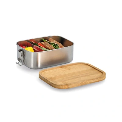 Abbildung von Zeller Present Lunchbox, (1 tlg.), mit Clipverschluss, Edelstahl/Bambus, 770 ml