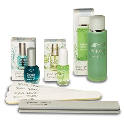 Abbildung von pina parie Nagelreparaturset 15ml Keratinhärter, 125ml Nagellackentferner, 10ml Nagelpflege Öl, 5 Nagelfeilen Pflege &amp; Reparaturset Hand Fußpflege, Maniküre, Pediküre Nail repair 8 teilig
