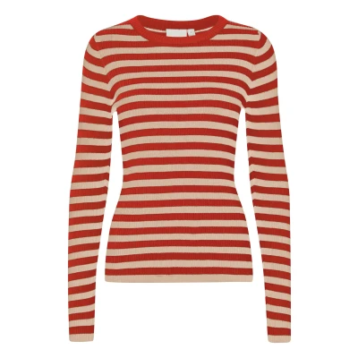 Abbildung von ICHI Ihmafa LS12 Strickpullover, Damen, Größe: XL, Rooibos tea