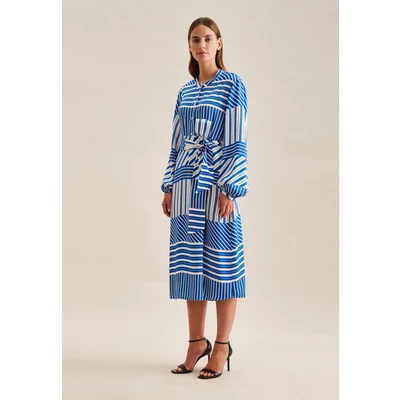 Abbildung von Seidensticker Schwarze ROSE Blusenkleid, Damen, Größe: 36, Blue
