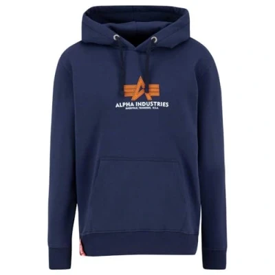 Abbildung von Alpha Industries Basic Kapuzenpullover, Herren, Größe: Medium, Ultra navy