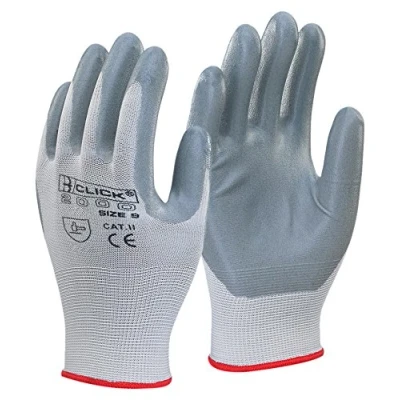 Abbildung von Nitrilschaum Polyester Handschuh, Grau L