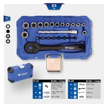 Abbildung von KS TOOLS BT020023 Steckschlüsseleinsatz Set 1/4 Vierkant