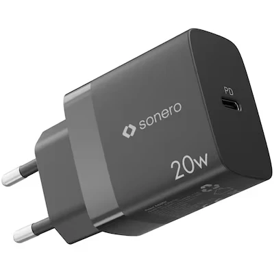 Abbildung von sonero USB C Ladegerät 1 Port 20W PD schwarz
