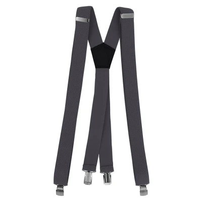 Abbildung von Fabio Farini HOSENTRÄGER 3CM Breite Xform Verstellbare LÄNGE MIT Clipverschluss Gürtel business, Herren, Größe: One Size, Grau