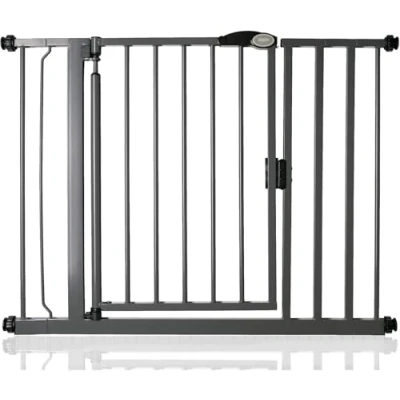 Abbildung von Bettacare Automatisch Schließendes Treppengitter, 96.6cm 103.6cm, Schiefergrau, Druckmontage Sicherheitsgitter, Babygitter, Sicherheitsschranke für Türen, Flure und Räume