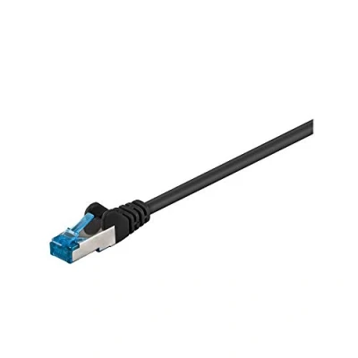 Abbildung von Goobay 93820 RJ45 Patchkabel CAT 6A S/FTP PiMF / 500 MHz Netzwerkkabel Kupfer Internetkabel halogenfrei RJ 45 Stecker LAN Kabel Schwarz 5m