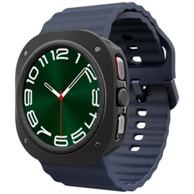 Abbildung von Caseology Vault Hülle kompatibel mit Galaxy Watch Ultra (TPU Matt Schwarz)