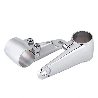 Abbildung von Niiyen Scheinwerfer Gabel Halterung, Motorrad 2 Stück Chrom seitliche Montage Vordergabel Halterung für 35mm 41mm Gabelrohr