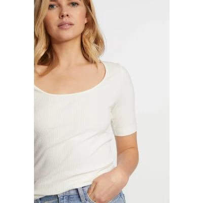 Abbildung von Rich &amp; Royal Tshirt basic, Damen, Größe: 36, Pearl white
