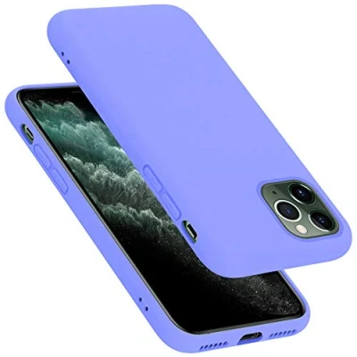 Abbildung von Cadorabo Hülle kompatibel mit Apple iPhone 11 PRO MAX Handyhülle für Case aus flüssigem Silikon stoßfeste dünne TPU Schutzhülle Liquid HELL LILA