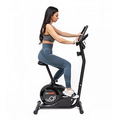 Abbildung von TechFit B300 Magnetisches Fitness Fahrrad Ergometer Cardio Fitnessfahrrad mit einstellbarem Sattel, Puls Sensoren und LCDMonitor. Resistenter Heimtrainer für die perfekte Figur.
