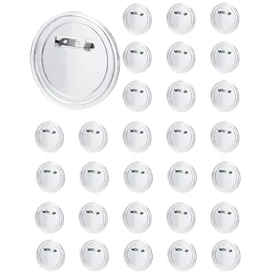Abbildung von QWORK® 30 teiliges Buttons Selber Machen, 60mm Transparente Button Pins Abzeichen für DIY &amp; Handwerk