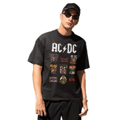 Abbildung von AC/DC Herren MEACDCRTS033 t Shirt Damen, Schwarz, S
